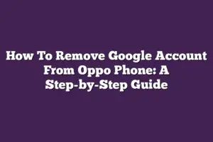 how to remove email account from oppo phone
